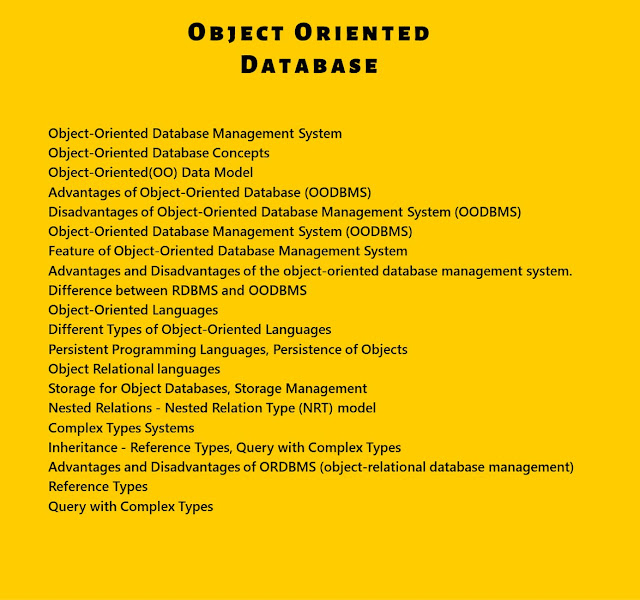 Object oriented Database