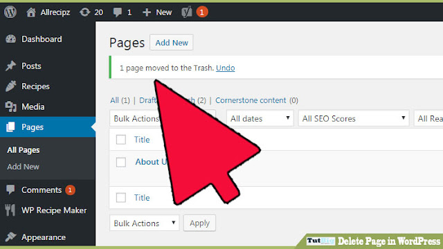  welcome to the TutBig today I volition exhibit you lot  How to Delete Page inwards WordPress Step past times Step Tutorial