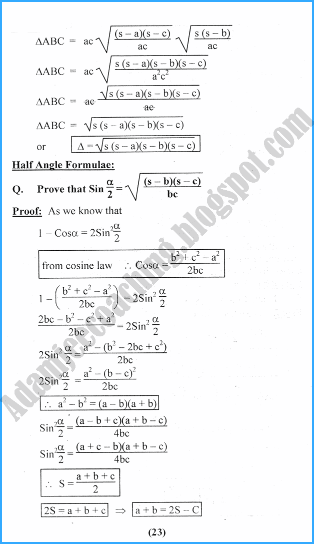 solutions-of-triangles-definitions-and-formulae-mathematics-11th