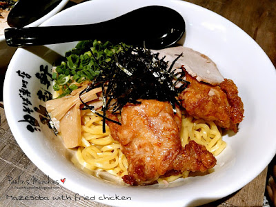 Mazesoba with fried chicken - Kajiken at Novena Square 2 - Paulin's Munchies