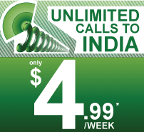 Unlimited calls to India
