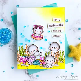 Sunny Studio Stamps: Sealiously Sweet Tropical Scenes Summer Themed Cards by Nicky Meek