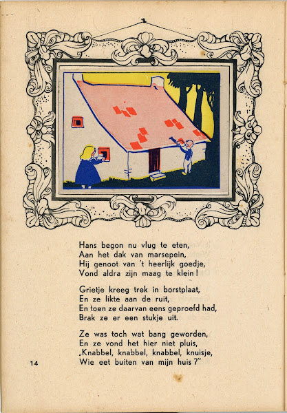 Hans en Grietje - Sprookjesplakboek no. 6, Versjes en plaatjes door Ko Koster, pagina 14