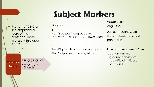 bisaya subject markers