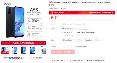Oppo A53 Shopee