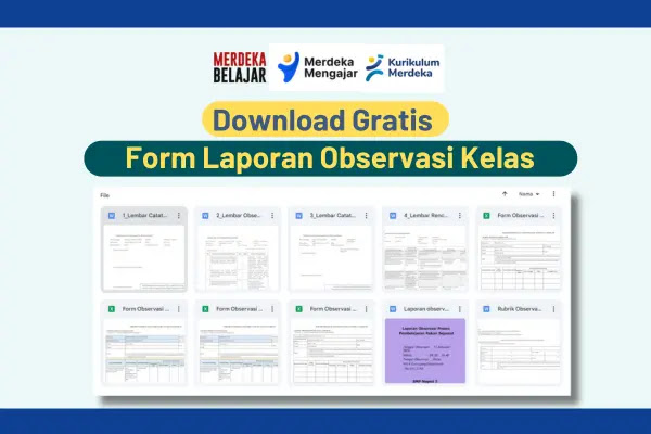 Download Gratis Form Laporan Observasi Kelas - www.pengajarpedia.com