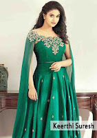 actress hot photos keerthi, stunning look of keerthi suresh in long green sexy outfit