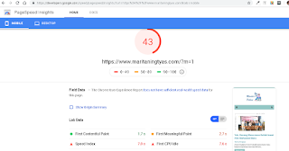 hasil result pagespeed insight mobile