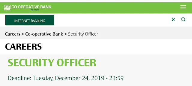 Security Officer Job at Co-opbank