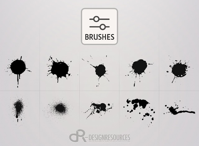 10 Hi-Res Drops and Splashes Photoshop Brushes