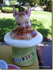 Evil Bunny cookie jar
