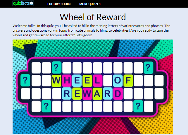 Quiz Facts Wheel Of Reward Answers