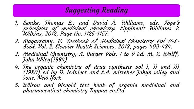 Medicinal Chemistry-Lecture-12 (Suggested reading and references)