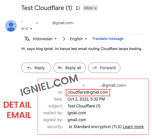 Konfigurasi DNS Email Routing Cloudflare