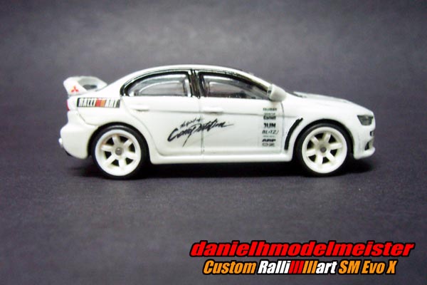 Custom Hotwheels Ralliart White Evo X