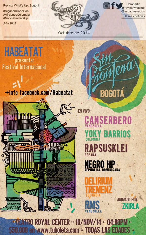 SIN FRONTERAS, EL MAYOR FESTIVAL DE HIP HOP EN    LATINOAMERICA LLEGA A BOGOTA