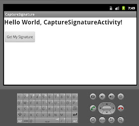 Signature capture in Android Phone with Version 2.3.3 API level 10
