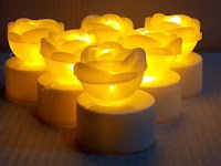 Rose Led Candles (12 Pcs)