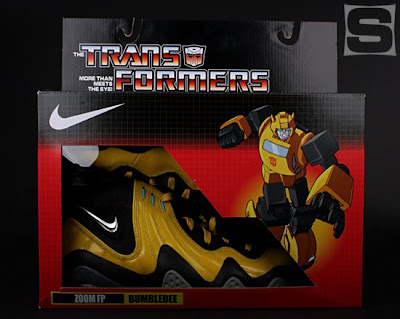 The Nike x Transformers Sneaker Set - The Bumblebee Zoom FP Sneaker Packaging