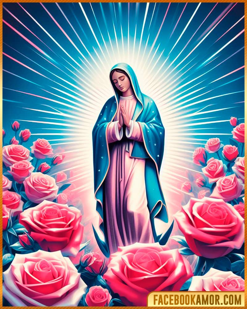 Imagenes de flores con virgen de guadalupe