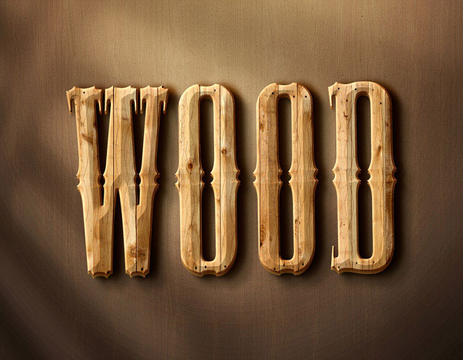 3d Wood Text Style