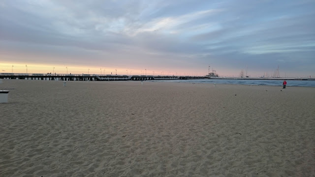 Molo of Sopot during sunset