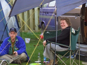 Camper van camping in Cornwall 2007