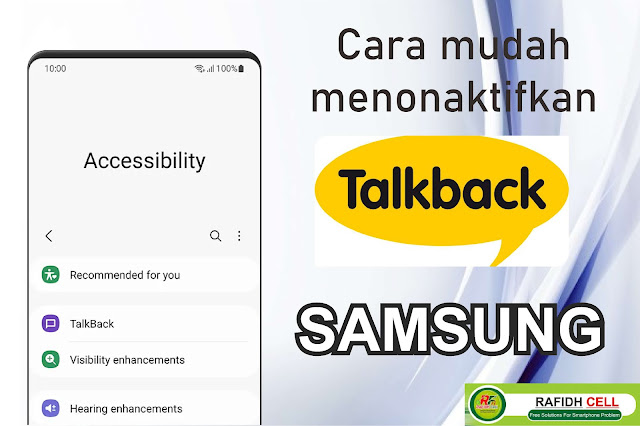 menonaktifkan talkback di Hp Samsung