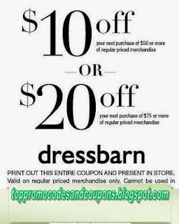 Free Printable Dress Barn Coupons