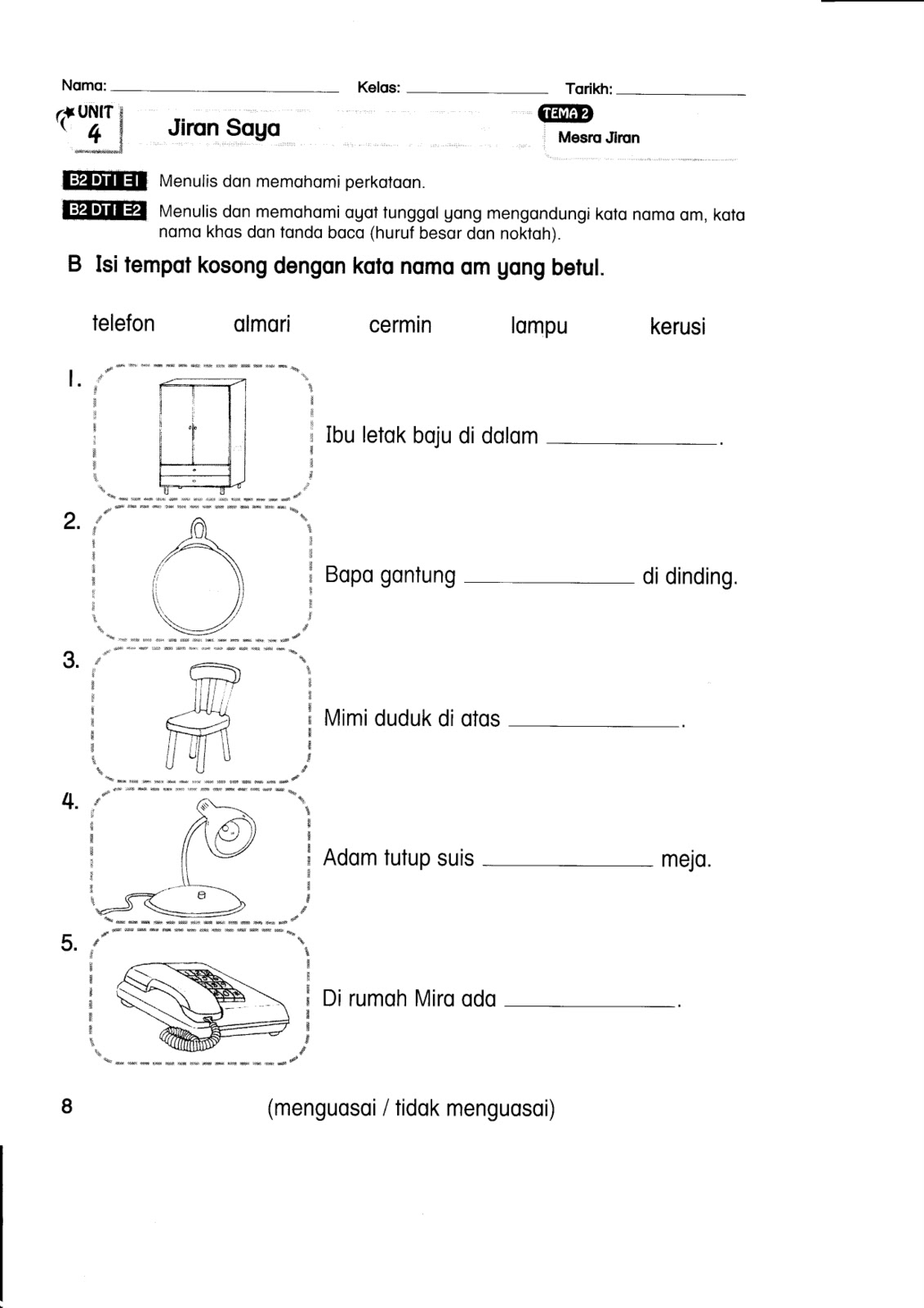 BAHASA MELAYU TAHUN 1: Latihan