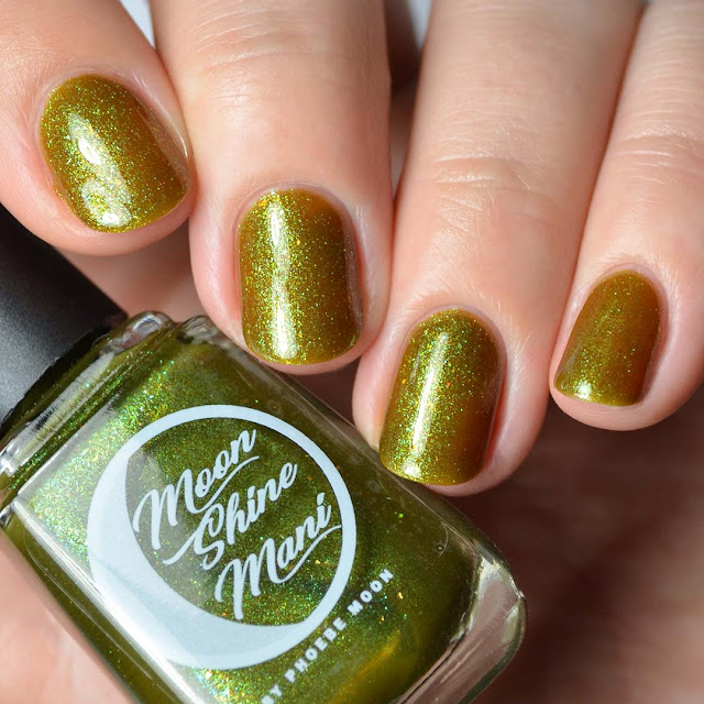 green shimmer nail polish