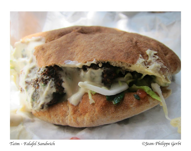 Image of Falafel sandwich at Taim in NYC, New York