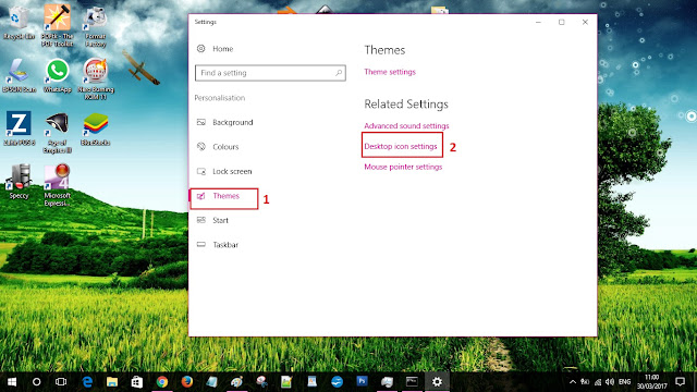Desktop icon setting windows 10