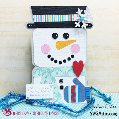 SVG Attic: Snowman and Penguin cards with Angeline #svgattic #scrappyscrappy #christmas #snowman #penguin #winter #card