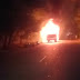 डबवाली - बठिंडा रोड पर बस को लगी आग,सड़क चलती एक बस बनी आग का गोला, गांव पथराला के देवर-भाभी जिंदा जले