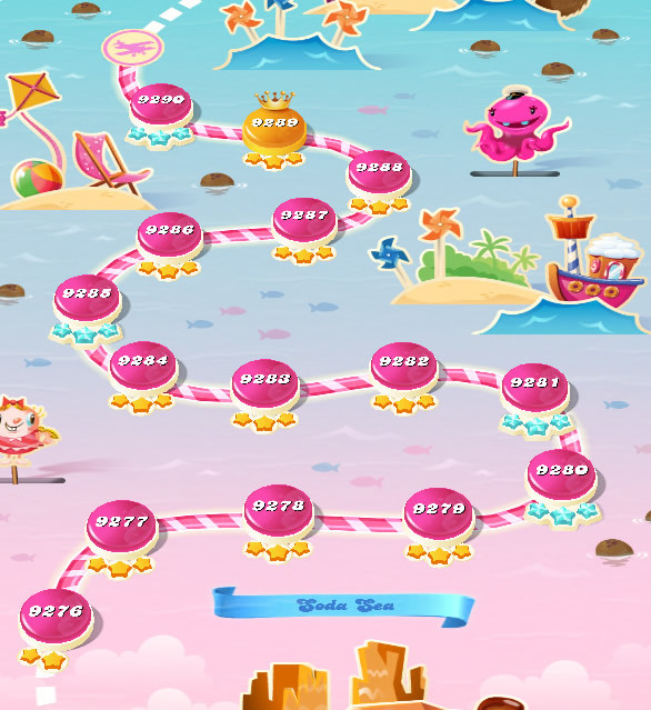 Candy Crush Saga level 9276-9290