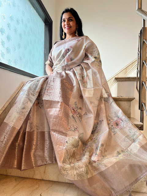 Kanjeevaram printed saree