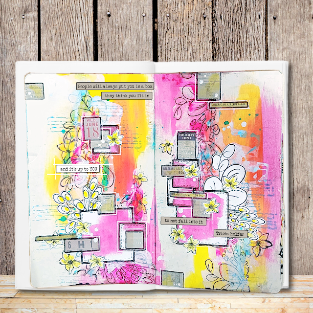 Unleashing my inner artist with "Just for Me" art journaling by Lou Sims