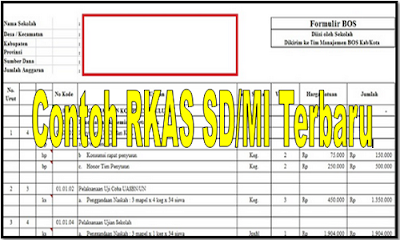 Contoh RKAS SD/MI Terbaru 2017/2018