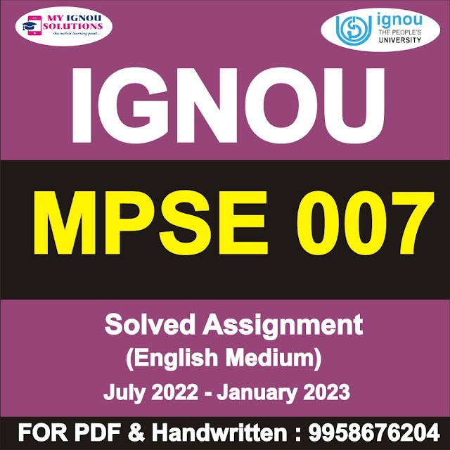 MPSE 007 Solved Assignment 2022-23