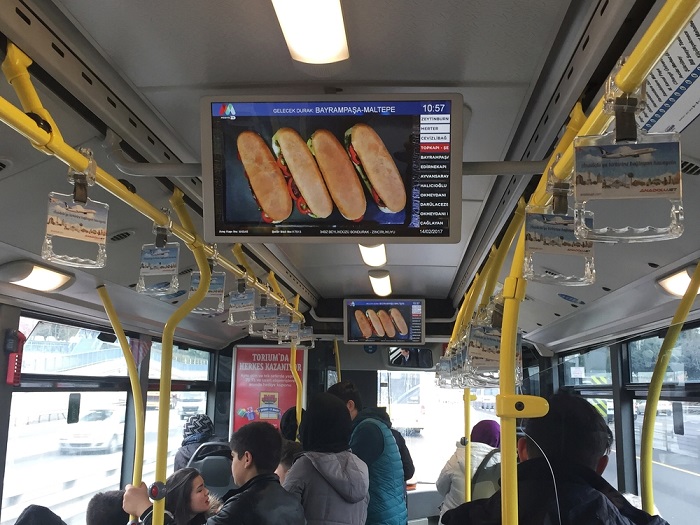 TV onboard Inside Bus Advertisement Screen Display