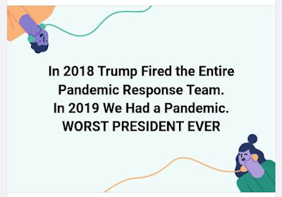 Trump: Worst President Ever - Fired the Pandemic Response Team in 2018, In 2019 we had a Pandemic. 102 Million Americans Died.