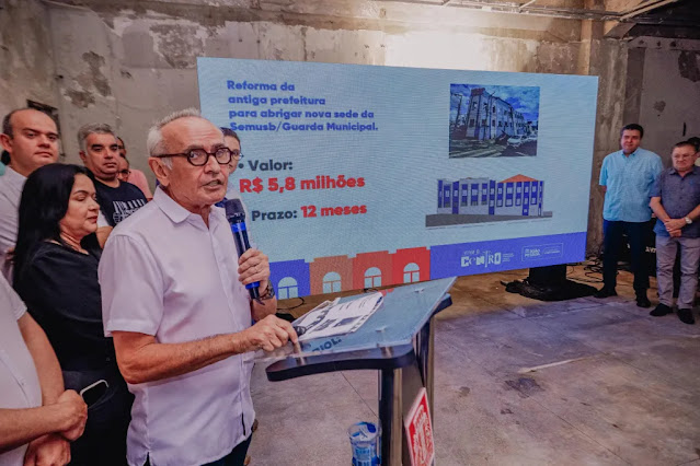 Cícero Lucena autoriza revitalização do novo prédio da guarda municipal e anuncia a ampliação do programa 'Viva o Centro'