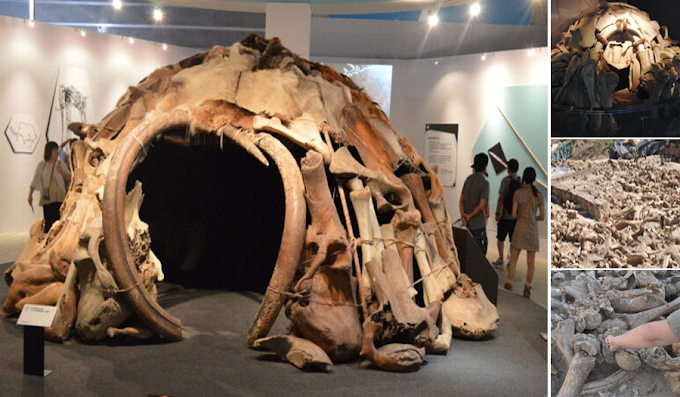 Check out this striking 25,000-year-old hut built out of mammoth bones   