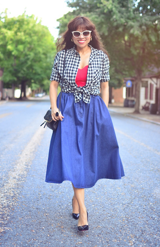 Black and white gingham shirt 