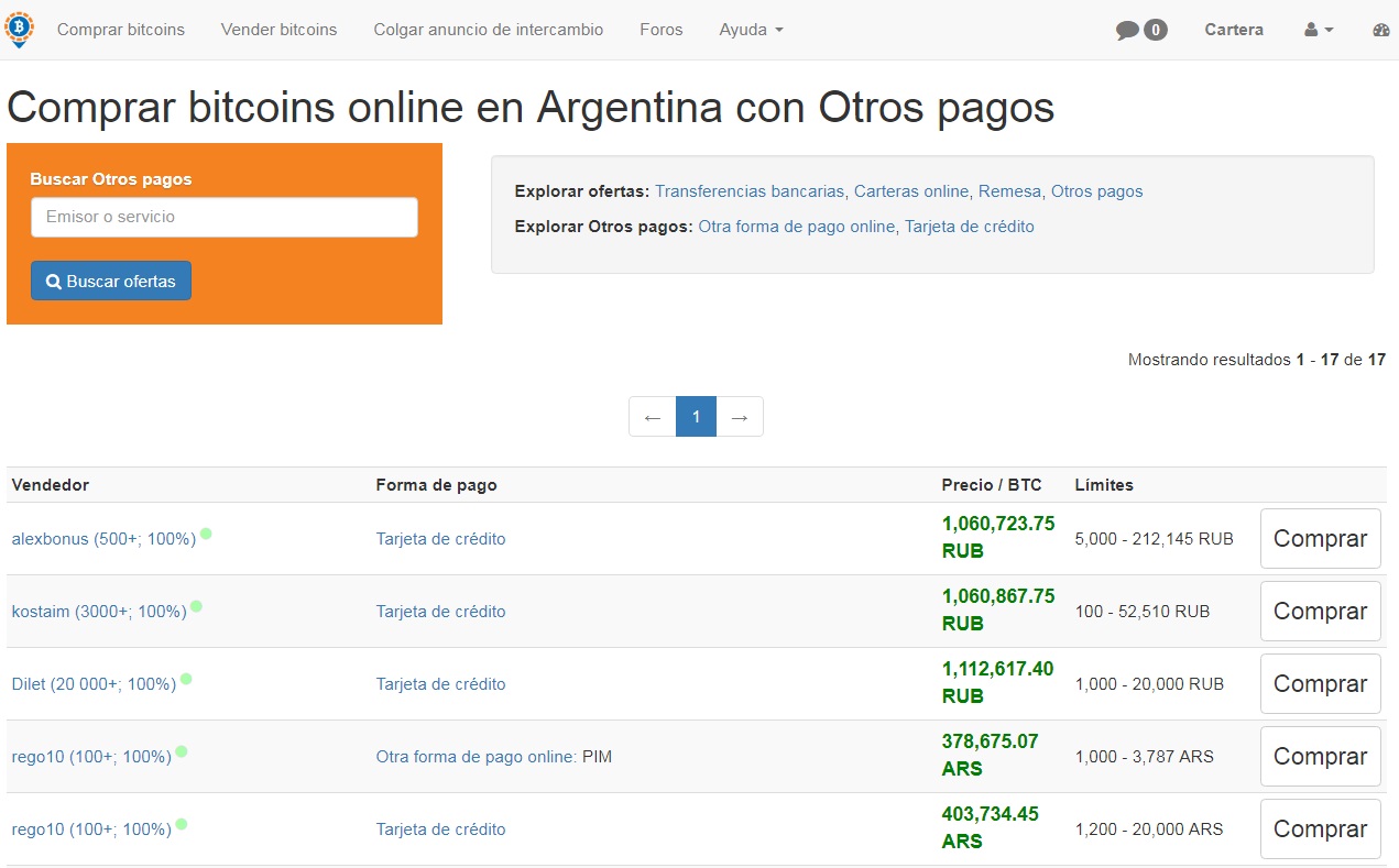 comprar bitcoins tarjeta de credito