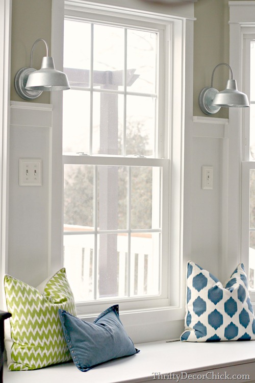window seat in bay window