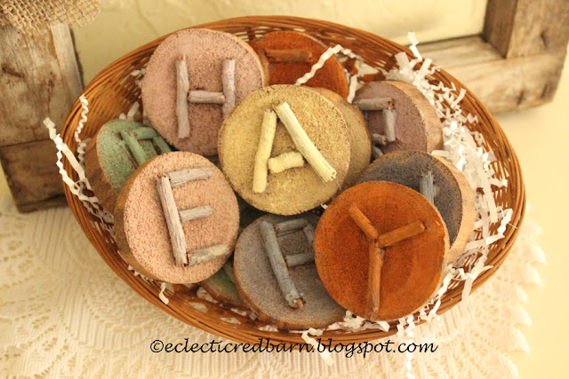 Eclectic Red Barn: Easter Wooden Letters in a Basket