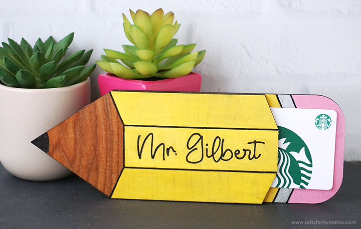 Teacher Appreciation Pencil Gift Card Holder