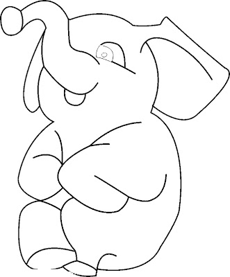 Baby Elephant Coloring Pages